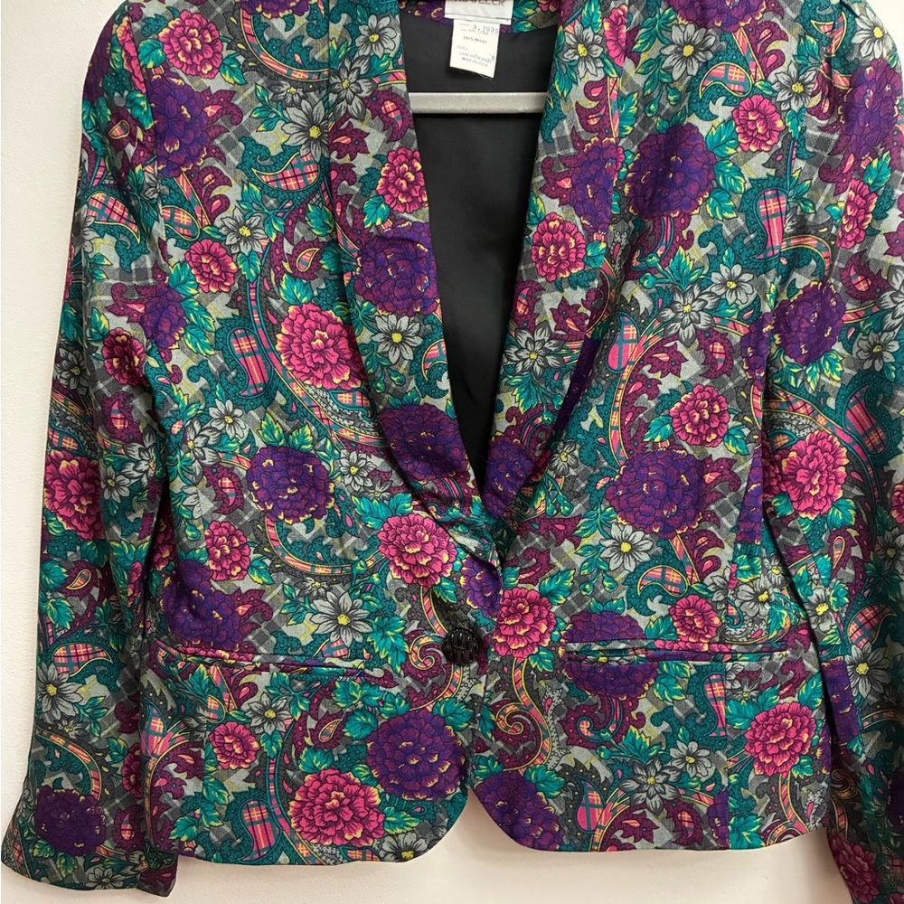 Vibrant Floral Women's Blazer